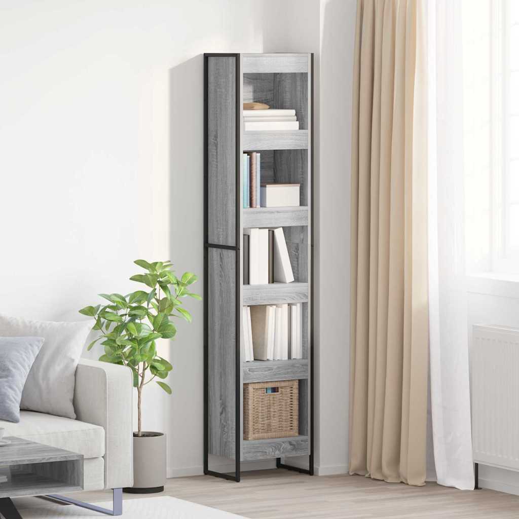 Bücherregal 2 pcs Schwarz Eichen-Optik 60 x 30 x 189,5 cm