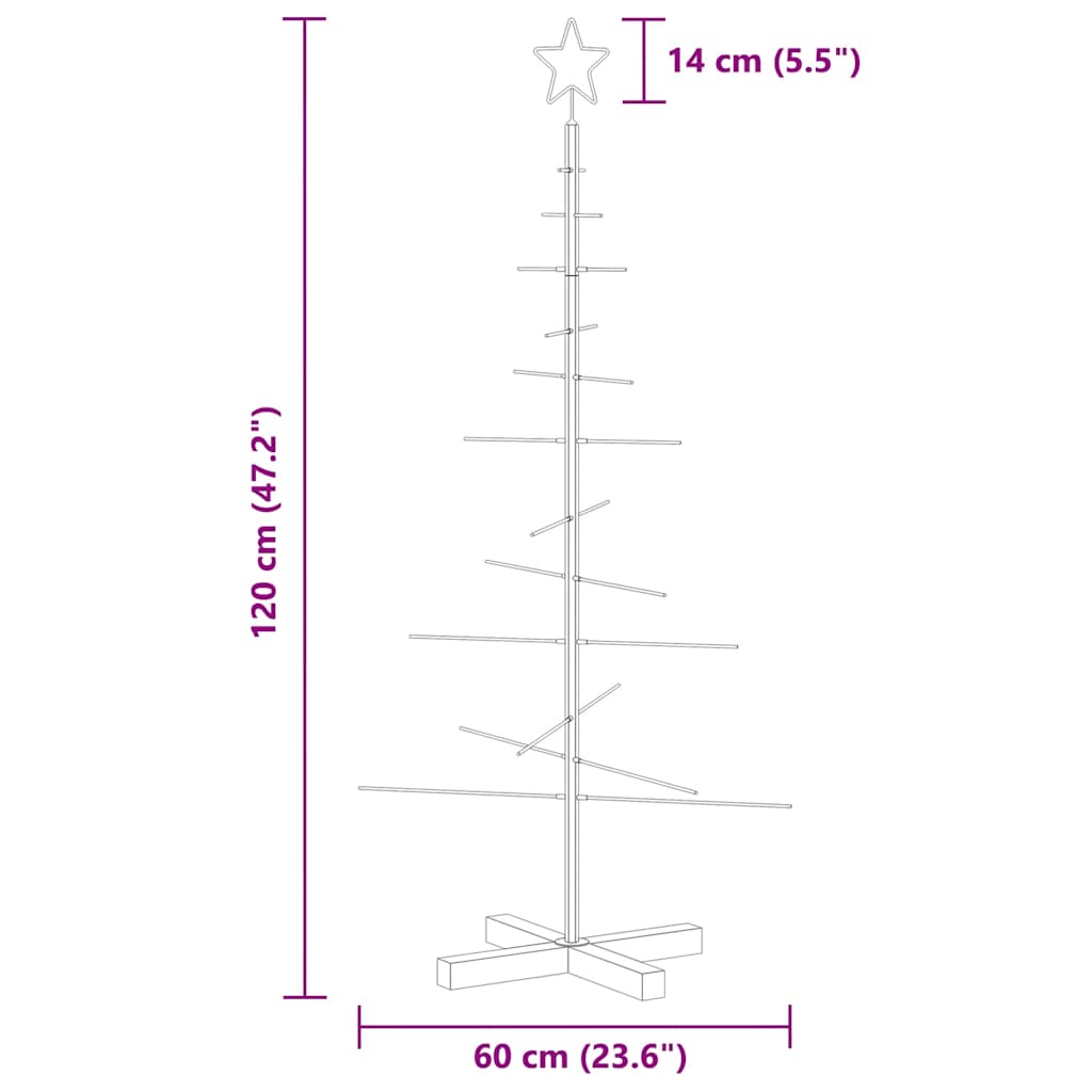 Metall Weihnachtsbaum Schwarz 59,5 cm Pulverbeschichteter Stahl