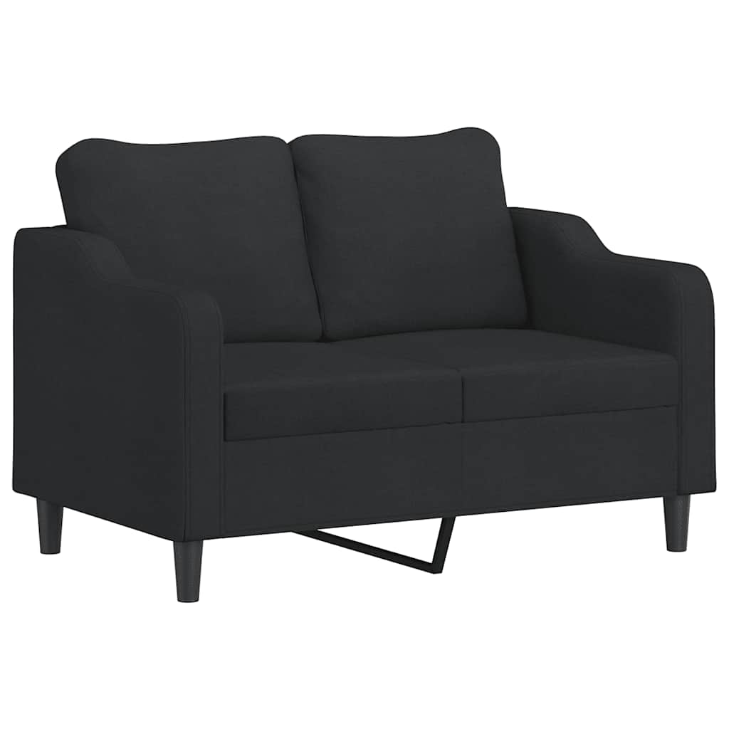 4-tlg. Sofagarnitur mit Kissen Braun Stoff