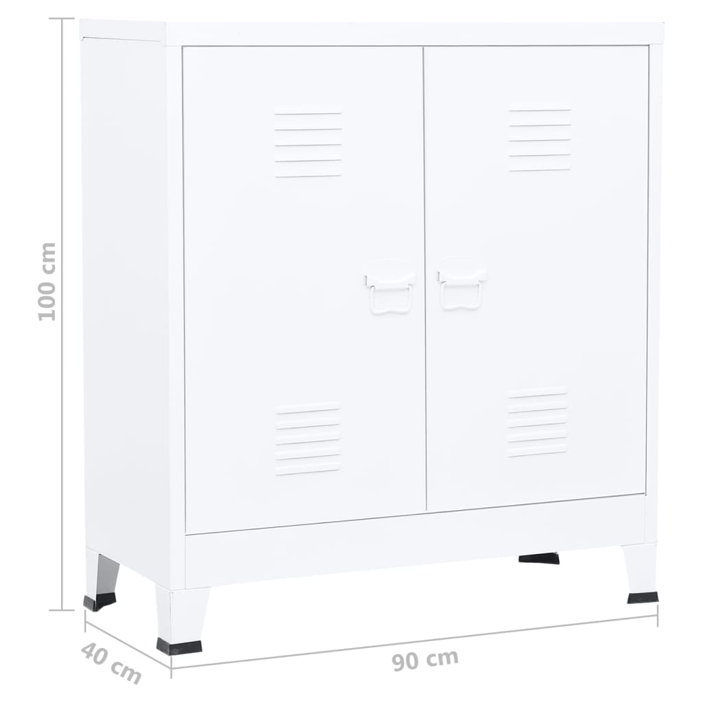 Lagerschrank Industrial Schwarz 90x40x100 cm Stahl