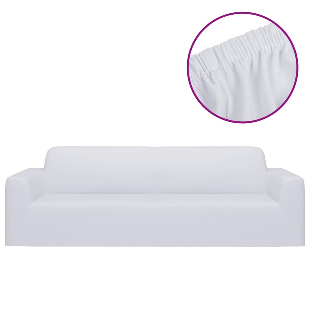 Stretch-Sofahusse Schwarz Polyester-Jersey