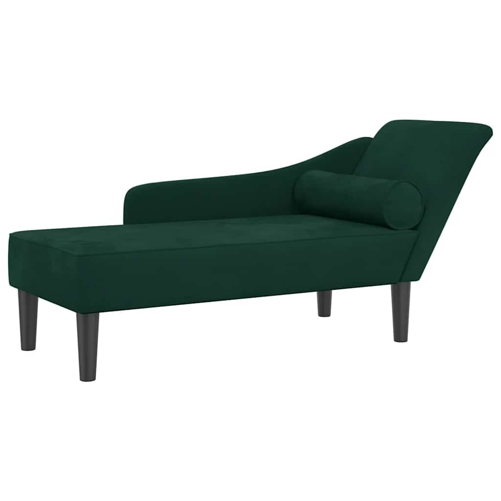 Chaiselongue mit Kissen Rosa Samt