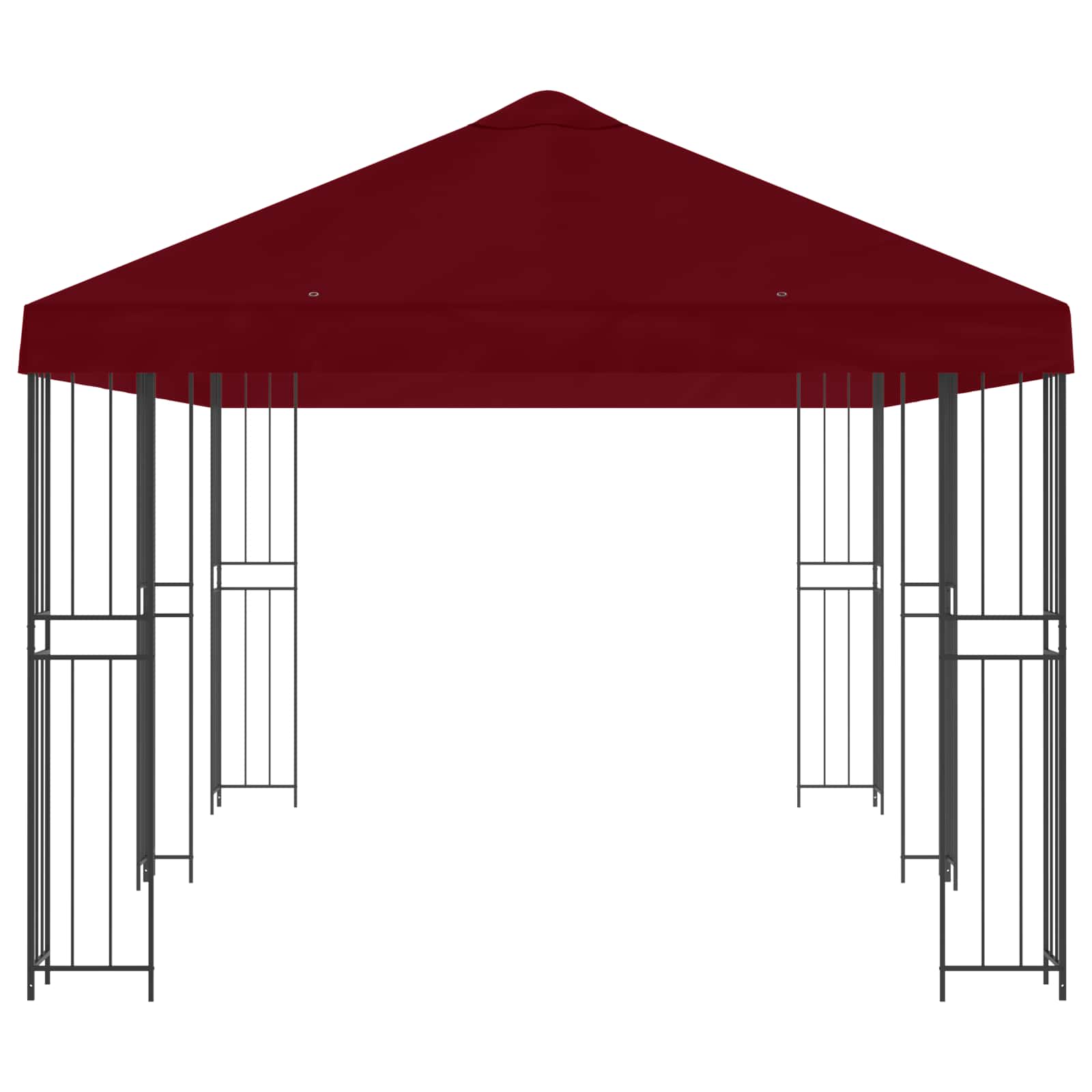 Pavillon mit Seitenwänden 6 x 3 m Beige Polyester und Stahl 190