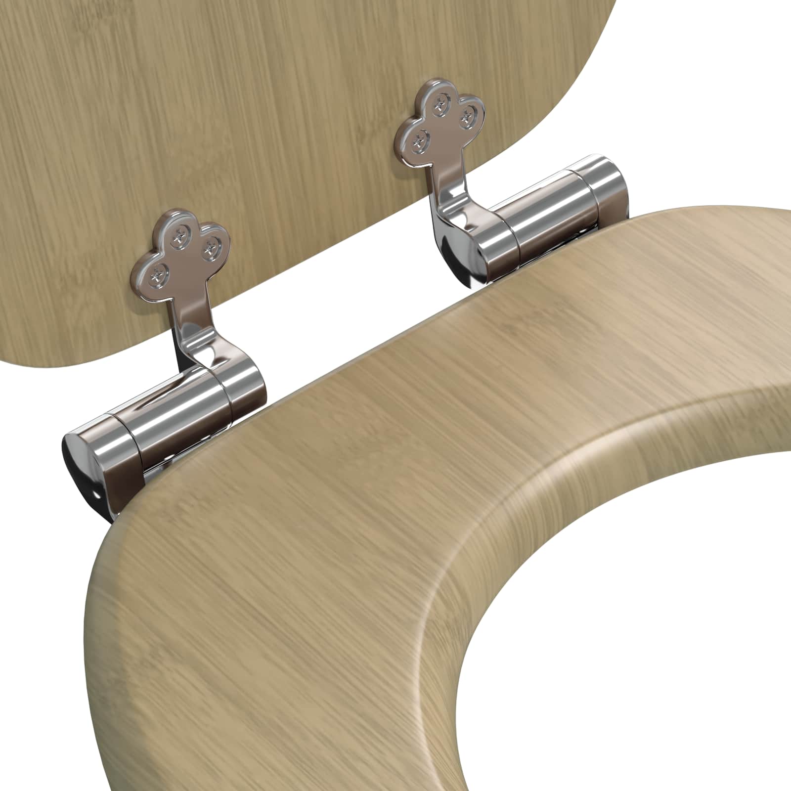 Toilettensitz MDF Deckel Schlichtes Design Weiß
