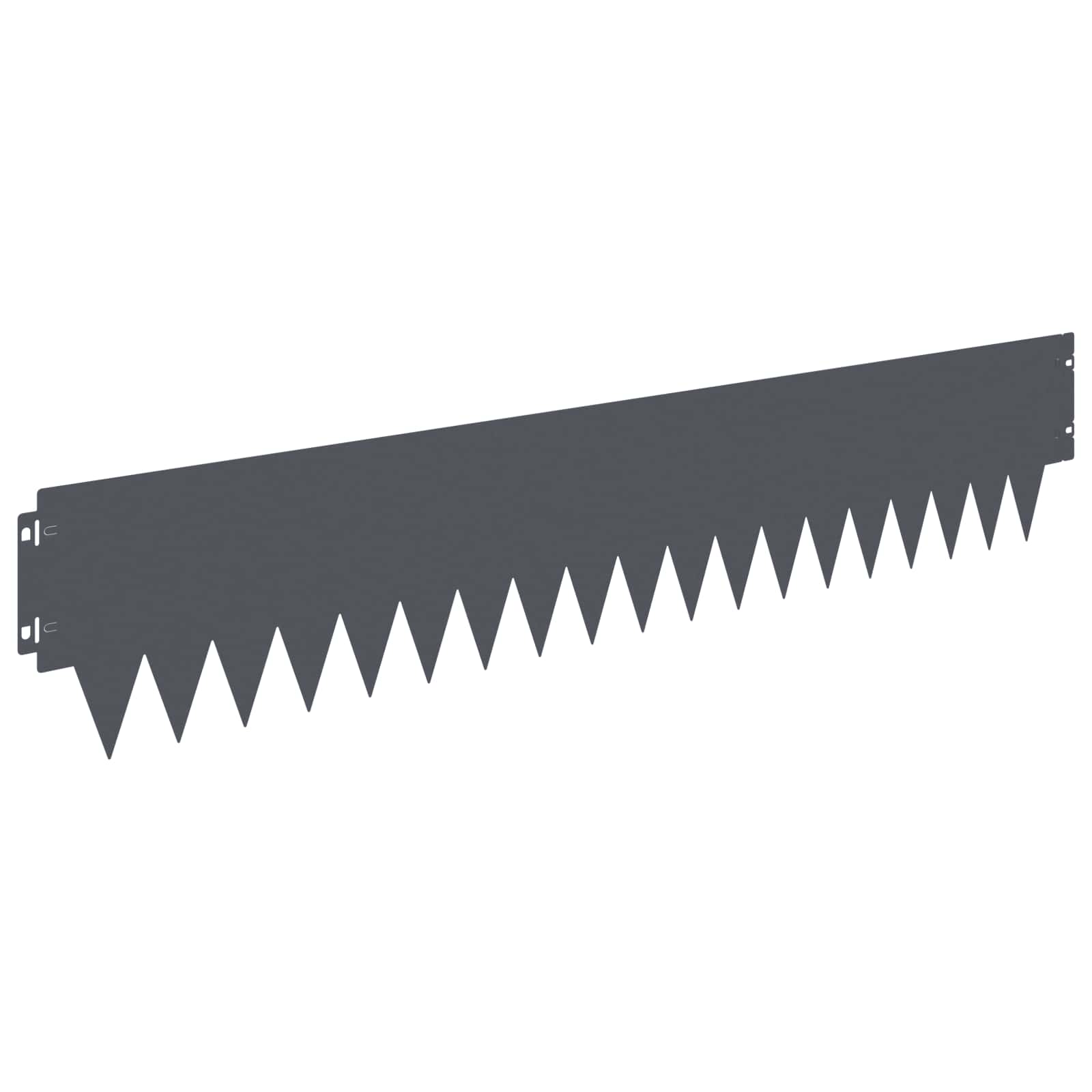 Raseneinfassung 10 pcs Länge Höhe 103 x 15 cm Stahl Schwarz