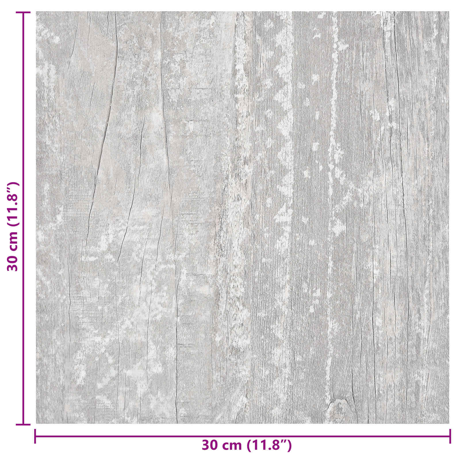 Selbstklebende Bodenplanken 30,5 x 30,5 cm 20 pcs PVC Betongrau
