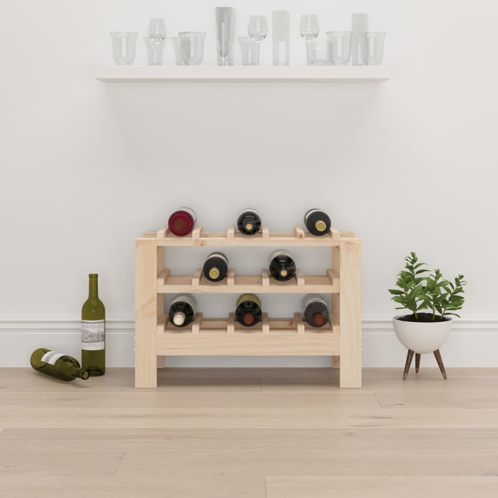 Weinregal 109,5x30x107,5 cm Massivholz Kiefer
