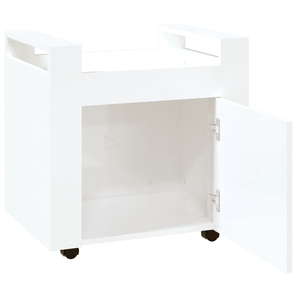 Bürowagen Weiß 60x45x60 cm Holzwerkstoff