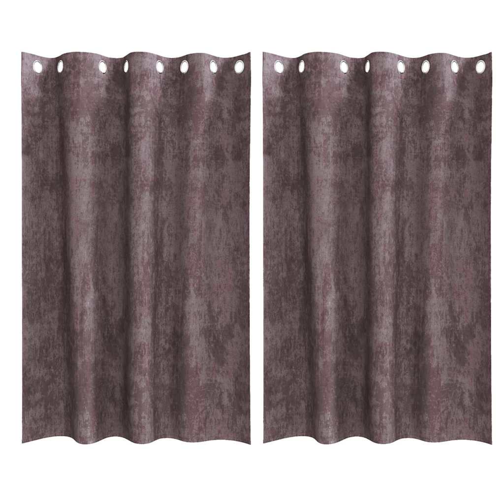 Samtvorhänge mit Vorhängen 2 pcs Weinrot 140 x 140 cm Samt