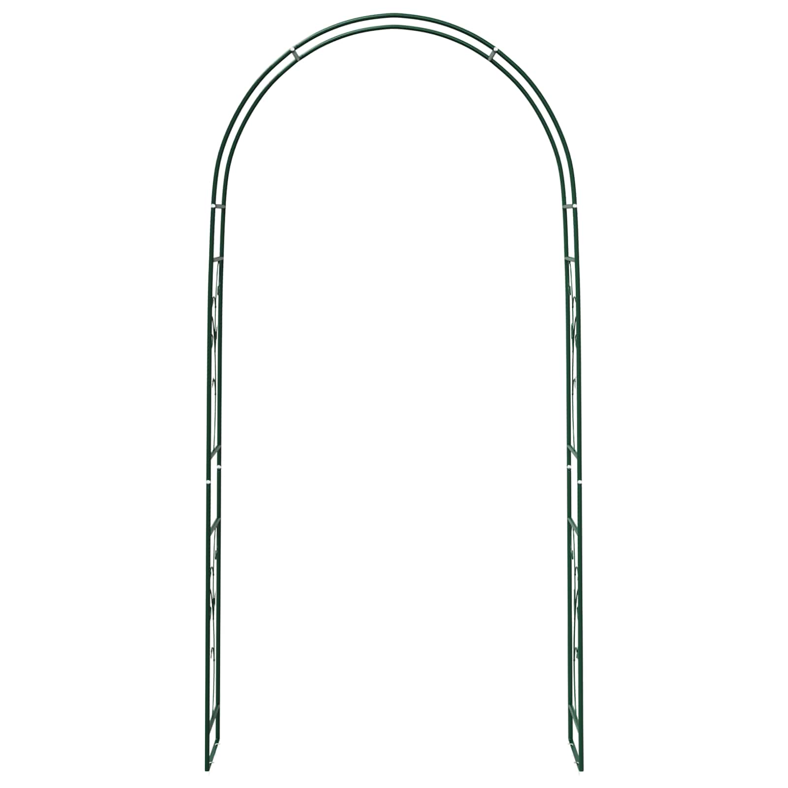Gartenbogen Floral Schwarz 115 x 37 x 231 cm