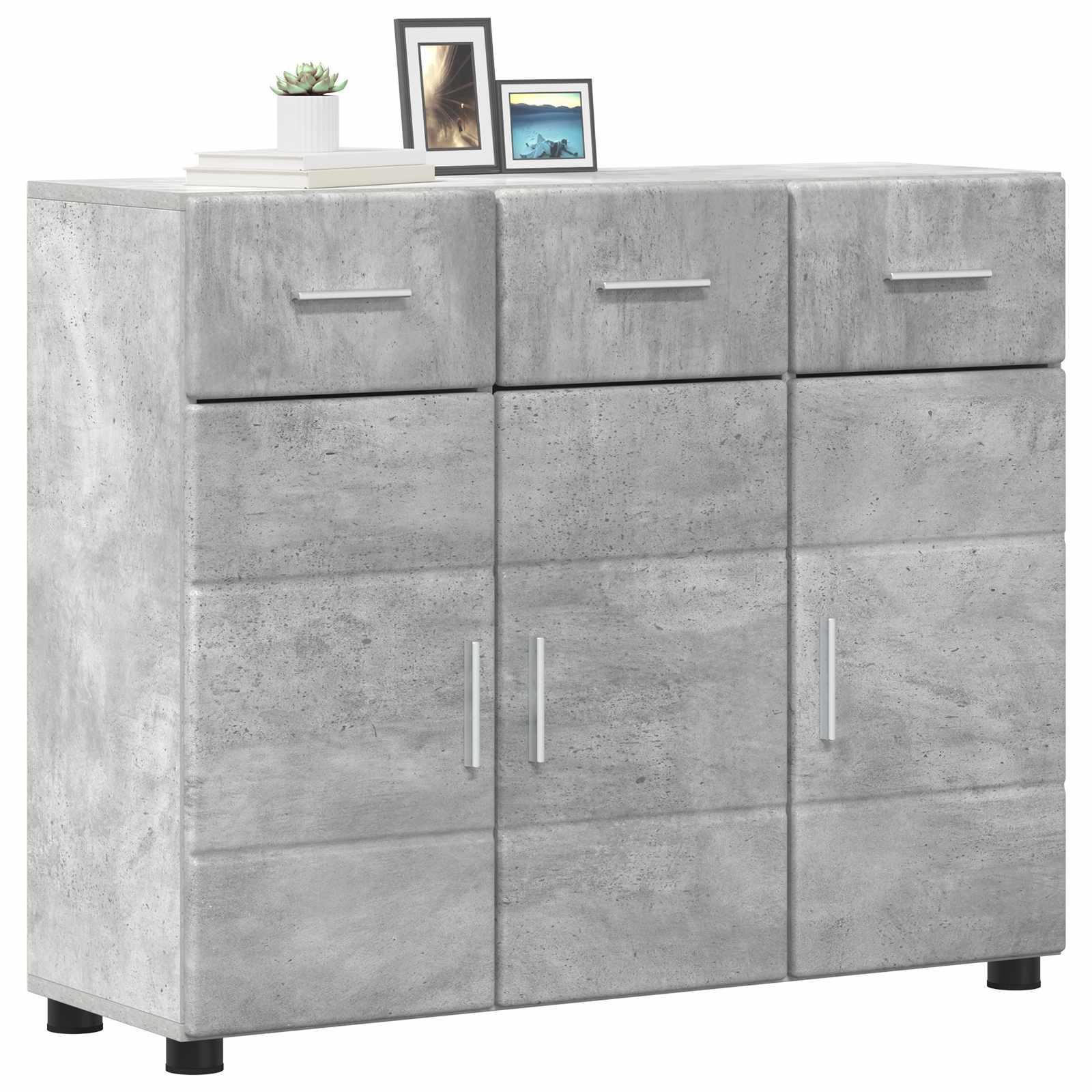 Highboard mit Regal FLORIN Weiß 60 x 35 x 182 cm Holzwerkstoff