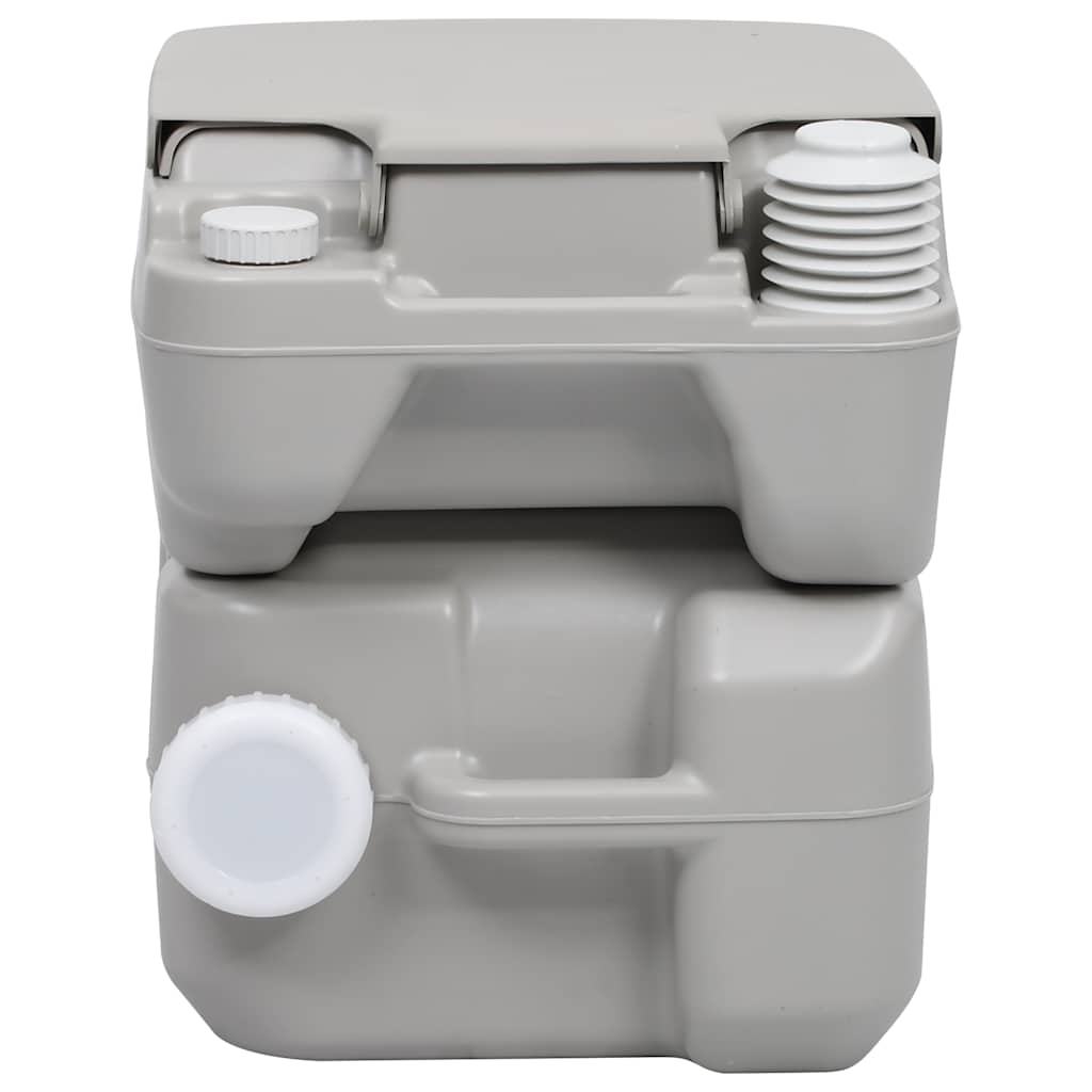 Camping-Toilette Grau und Weiß 41,5 x 36,5 x 30 cm Polyethylen