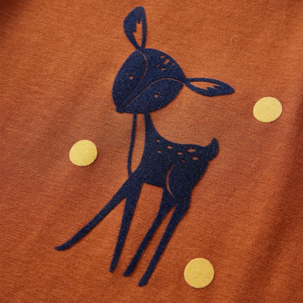 Kinder-Langarmshirt Cognac 128