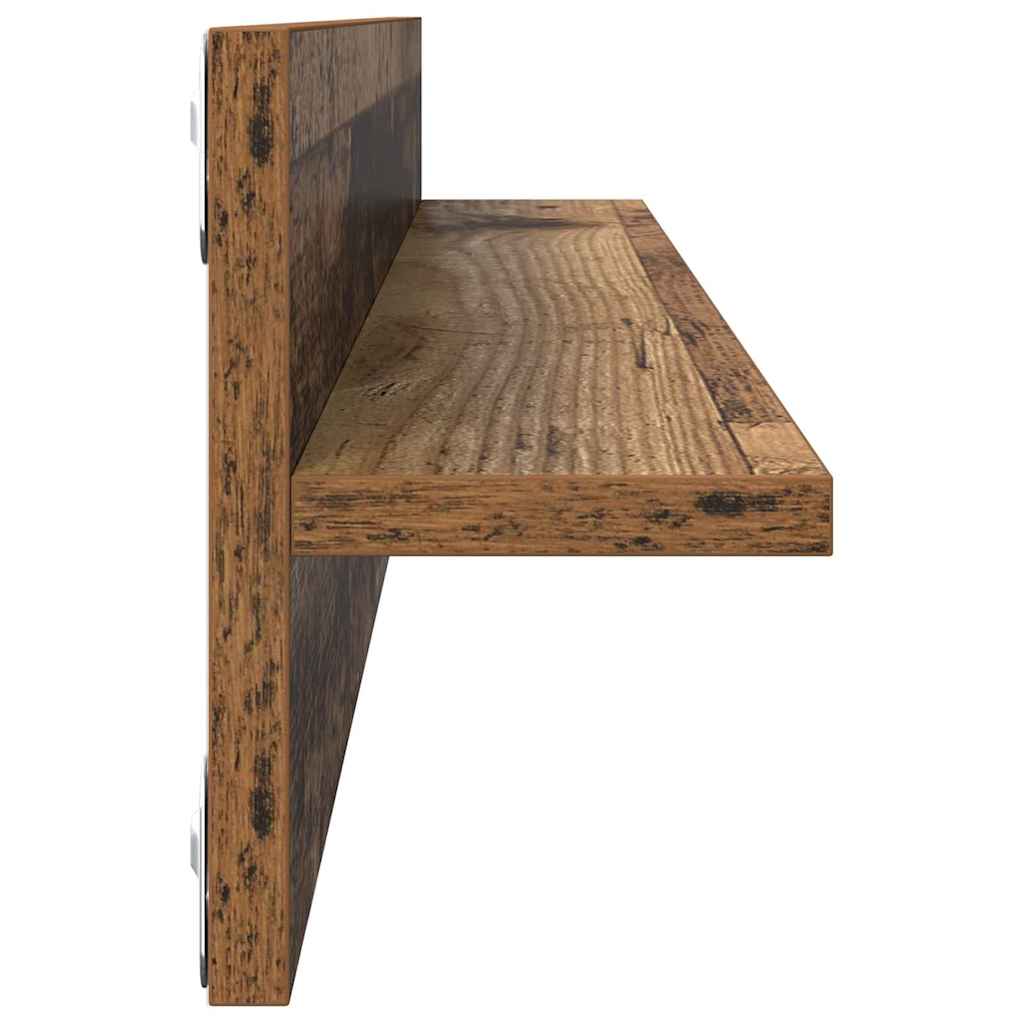 Wandregale 2 Stk. Weiß 80x11,5x18 cm Holzwerkstoff