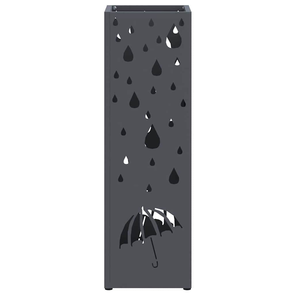 Regenschirmständer Schwarz 15,5 x 15,5 x 49 cm Stahl