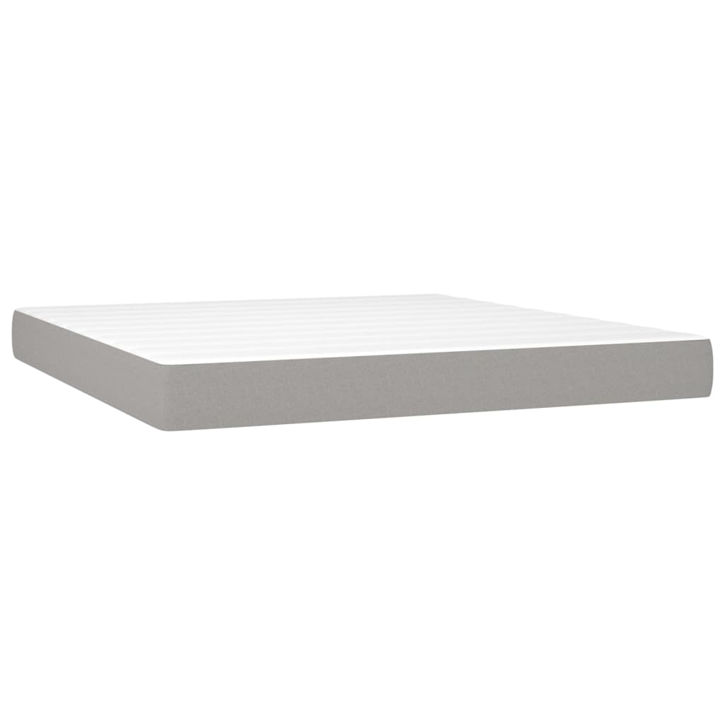 Taschenfederkernmatratze Mittel Hellgrau 80x200x20 cm Stoff