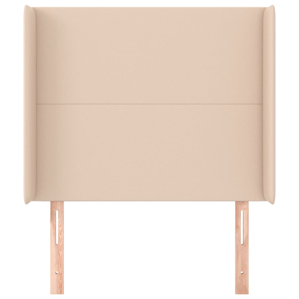 Kopfteil mit Ohren Creme 83x16x78/88 cm Kunstleder
