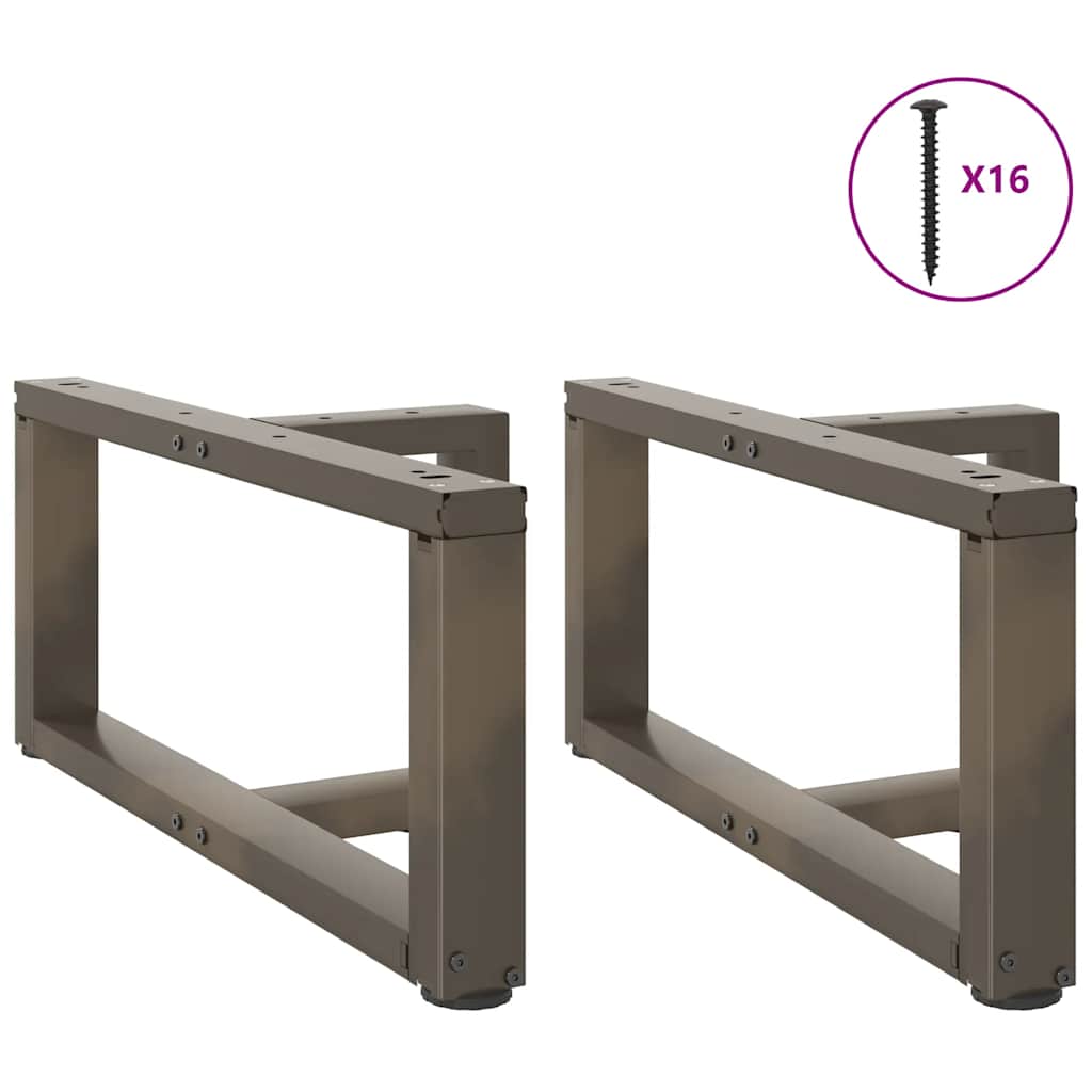 Couchtischbeine T-Form 2 Stk. Schwarz 30x25x(30-31) cm Stahl