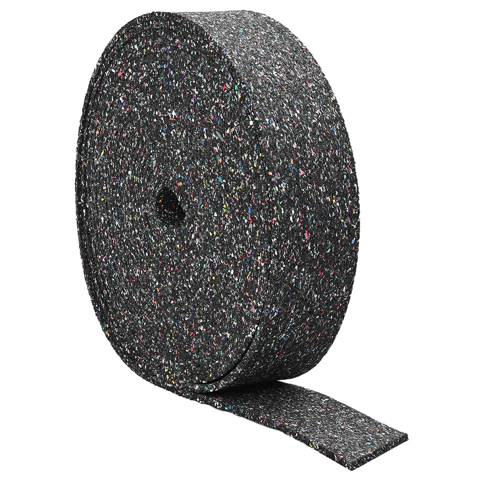 Gummi-Granulat-Rolle Schwarz 200 x 5 x 0,3 cm Gummi