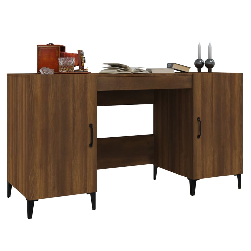 Schreibtisch mit Tür Altholz 140 x 50 x 75 cm Holzwerkstoff