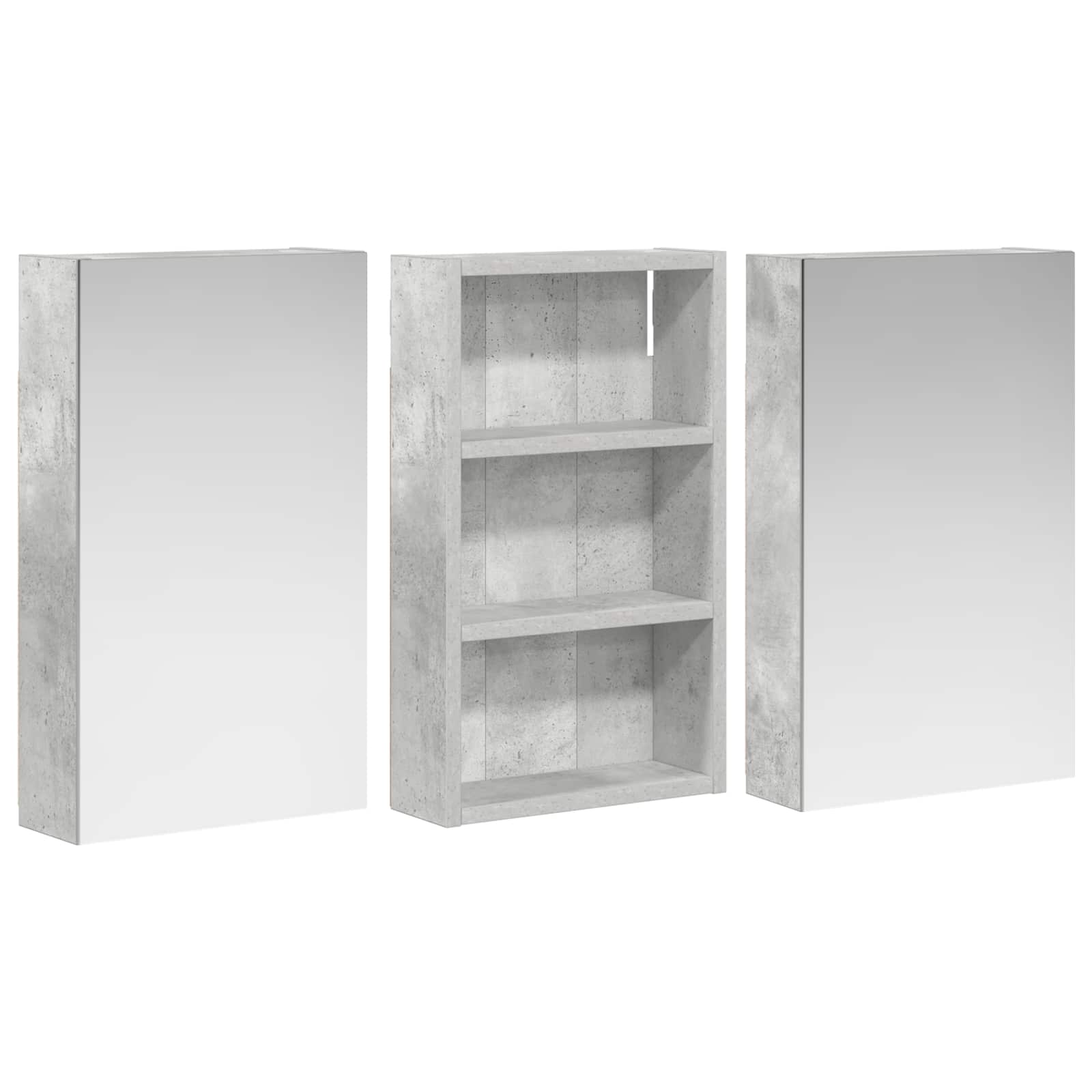 Badezimmerschrank-Set 3 pcs 80 x 10,5 x 50 cm Holzwerkstoff