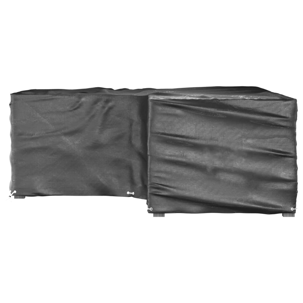 Gartenmöbel-Abdeckungen 2 Stk. L-Form 12 Ösen 250x250x90 cm