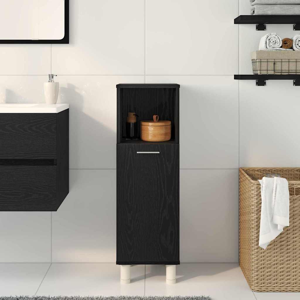Badezimmerschrank Weiß 30x30x95 cm Holzwerkstoff