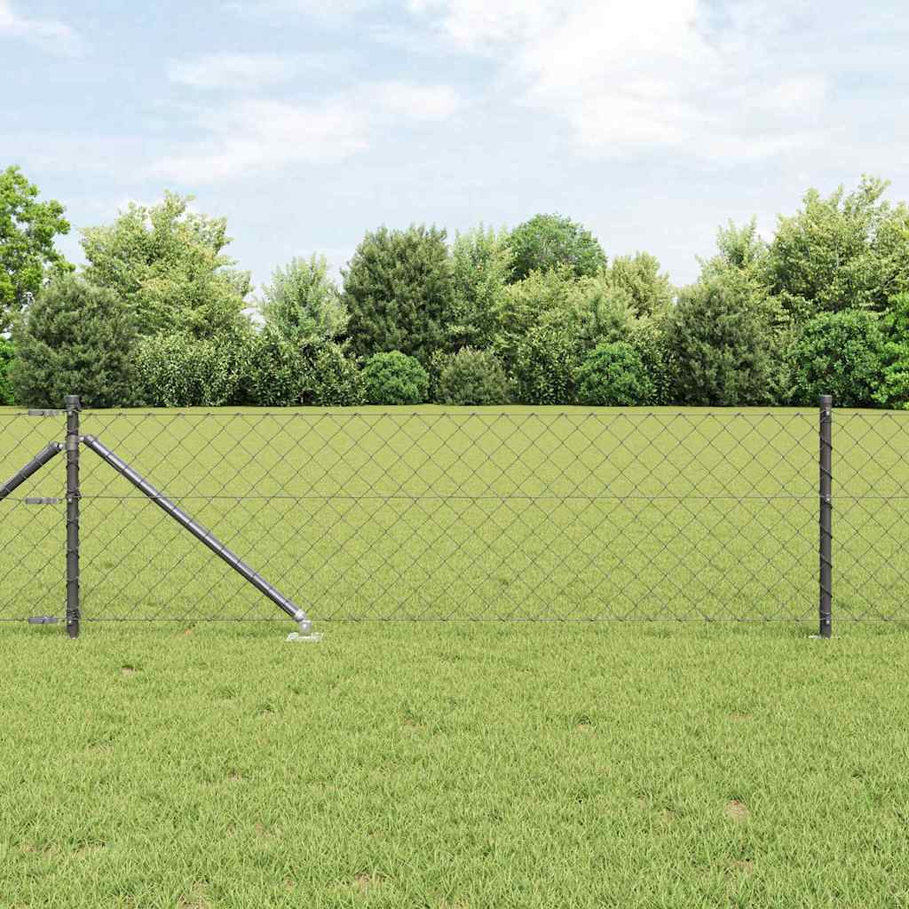 Outdoor Kettenglied-Zaun Erdfixierung 10 x 0,4 m Grün Netz