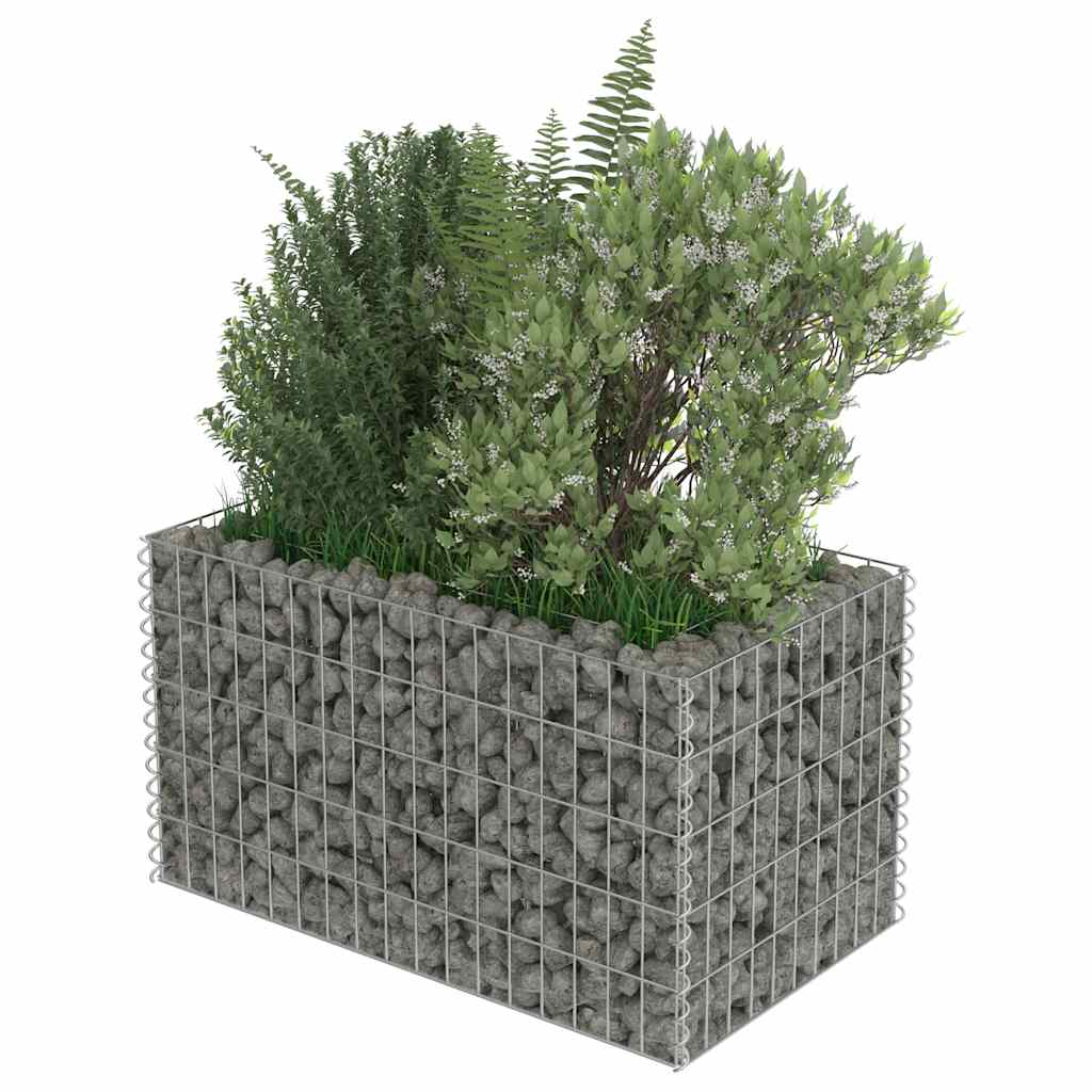 Gabionen-Hochbeet Verzinkter Stahl 450×90×100 cm