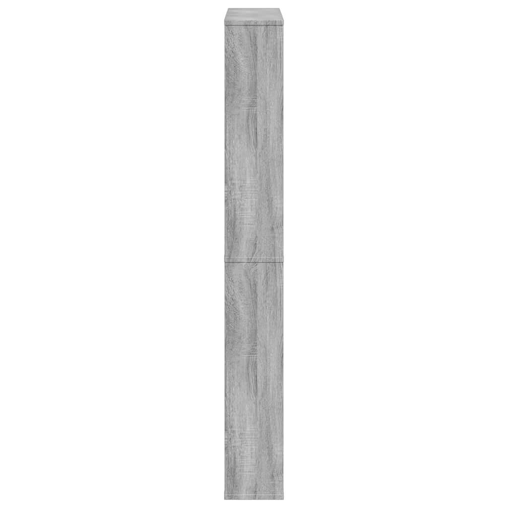 Schuhschrank mit 4 Fächern Spiegel Eiche 63×17×134 cm