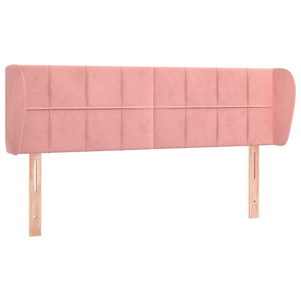 Kopfteil mit Ohren Dunkelblau 93x23x78/88 cm Samt