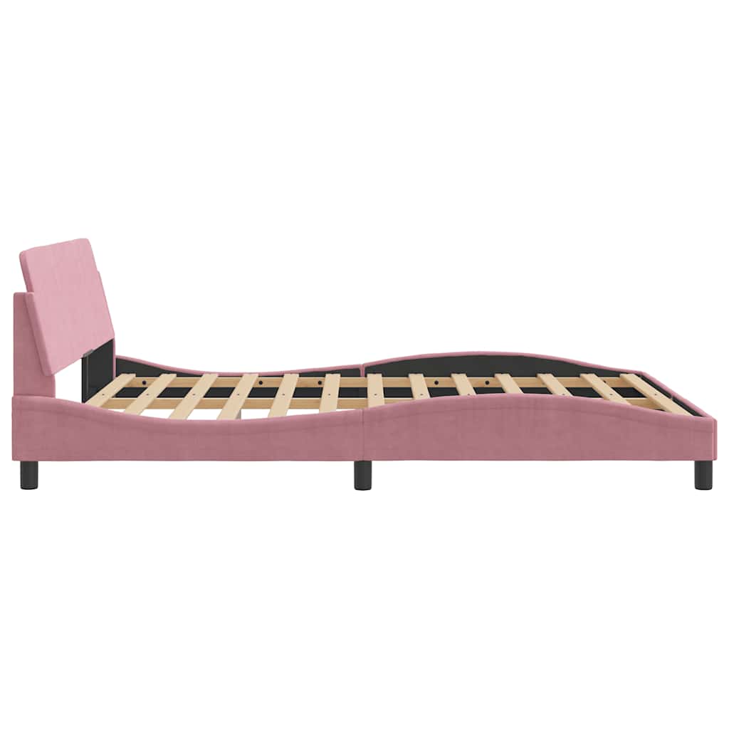 Bettgestell "Dover" Hellgrau 80x200 cm Samt