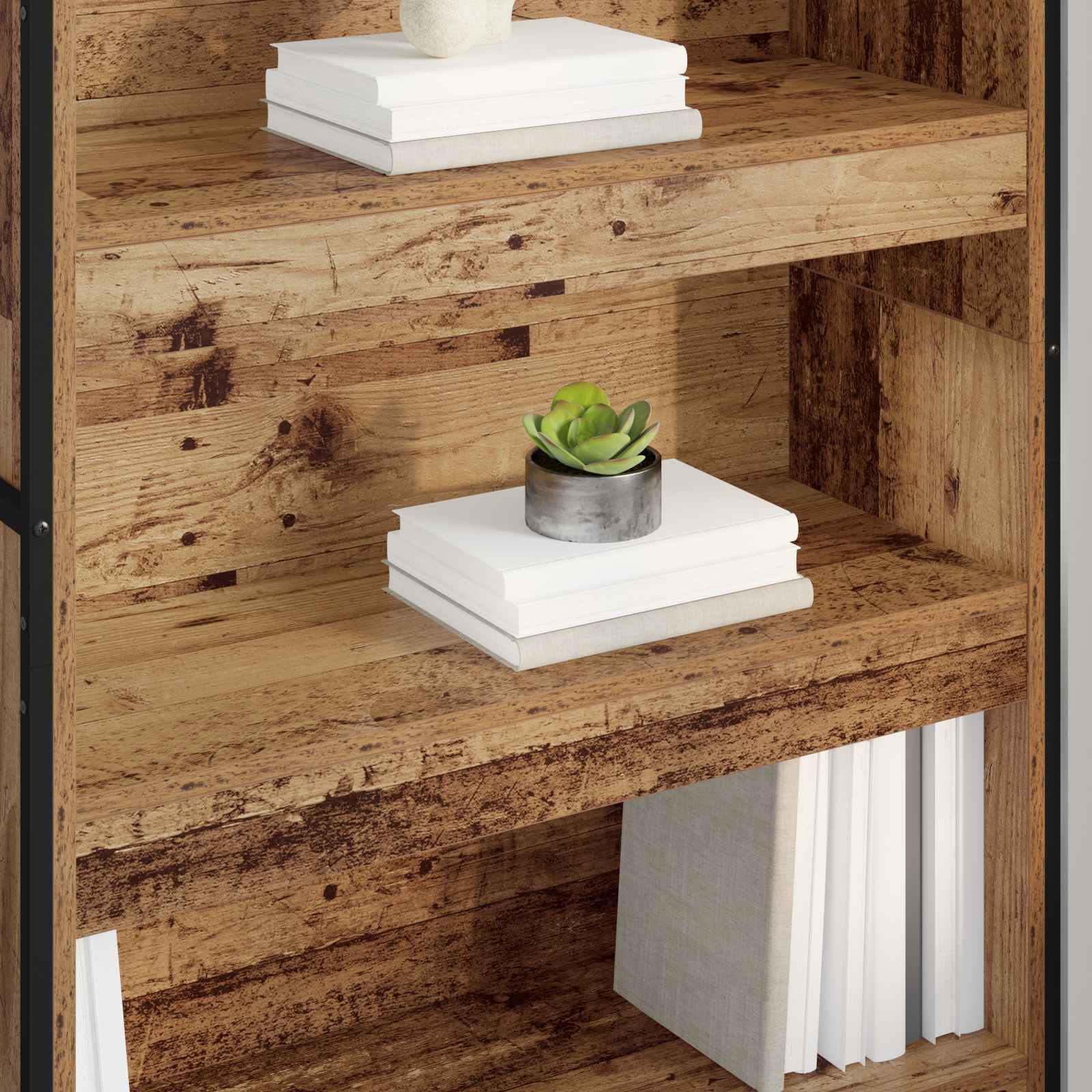 Bücherregal 2 pcs Schwarz Eichen-Optik 60 x 30 x 189,5 cm