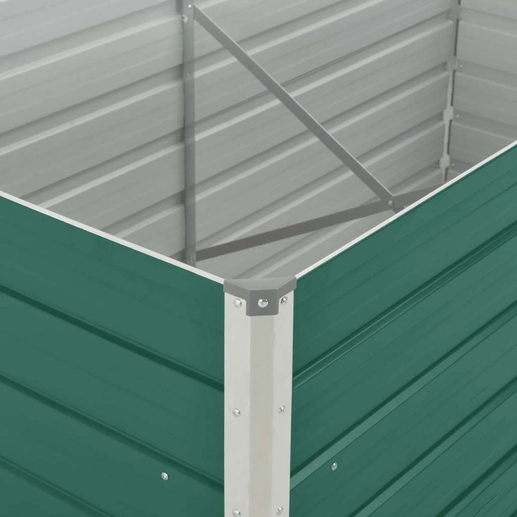 Garten-Hochbeet Verzinkter Stahl 240x80x77 cm Grün