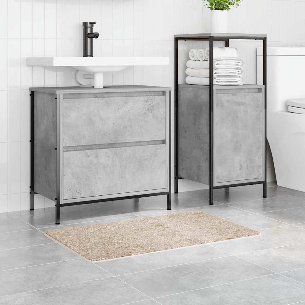 Rutschfeste Badmatte Dunkelgrau 50 x 80 cm PP