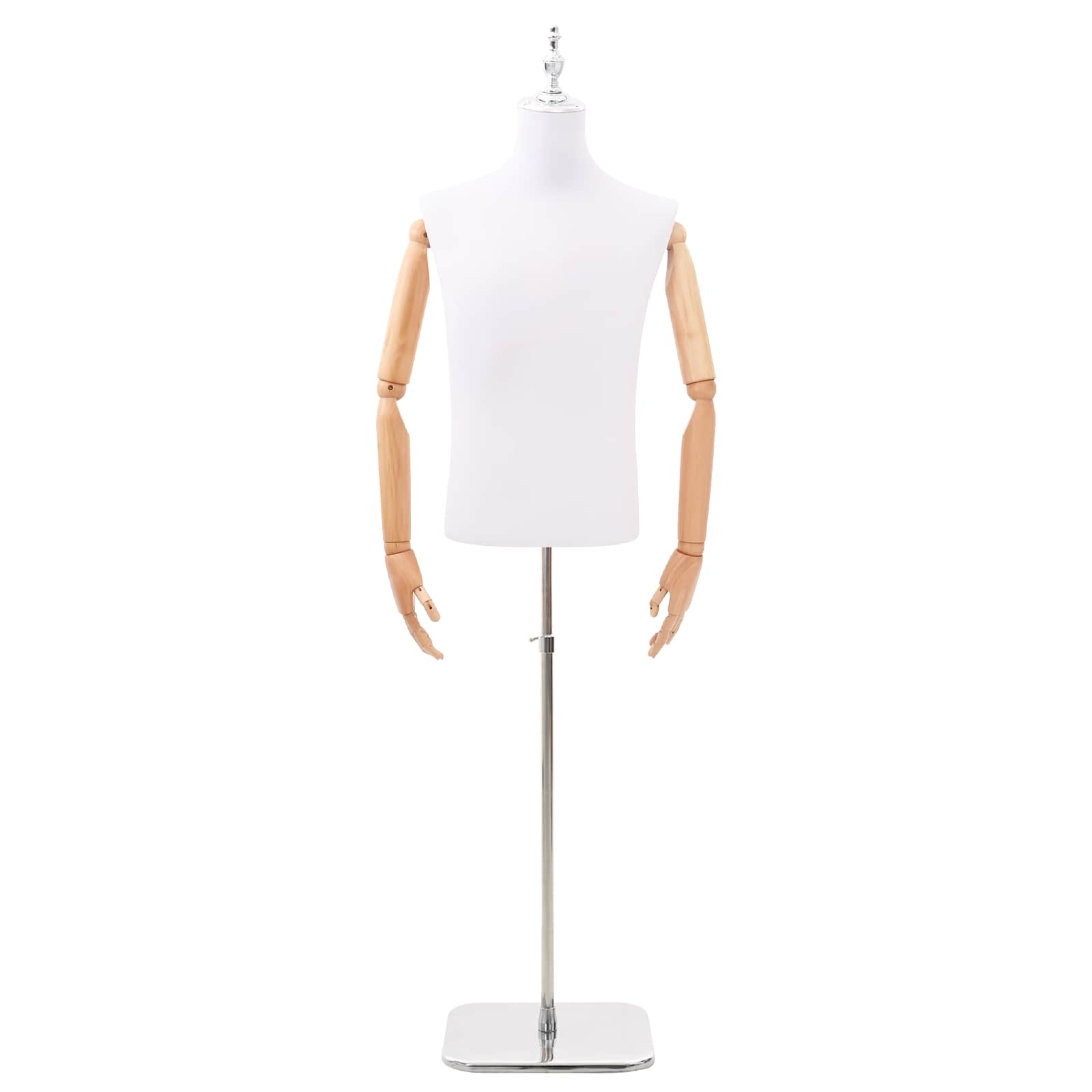 Verstellbare Mannequin 165-213 cm mit Fuß Weiblich PP Weiß