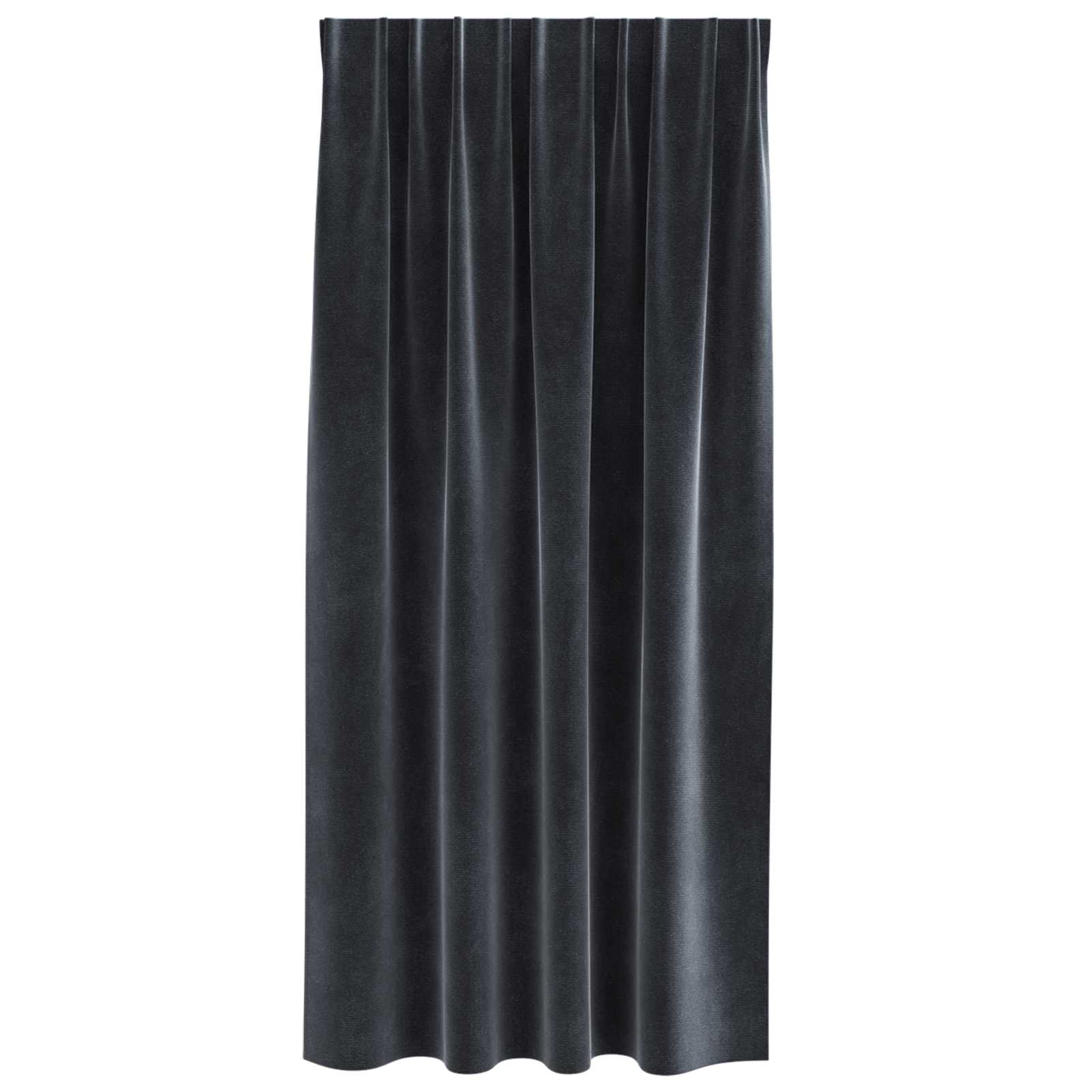 Verdunkelungsvorhänge 2 pcs Schwarz 140 x 140 cm Samt