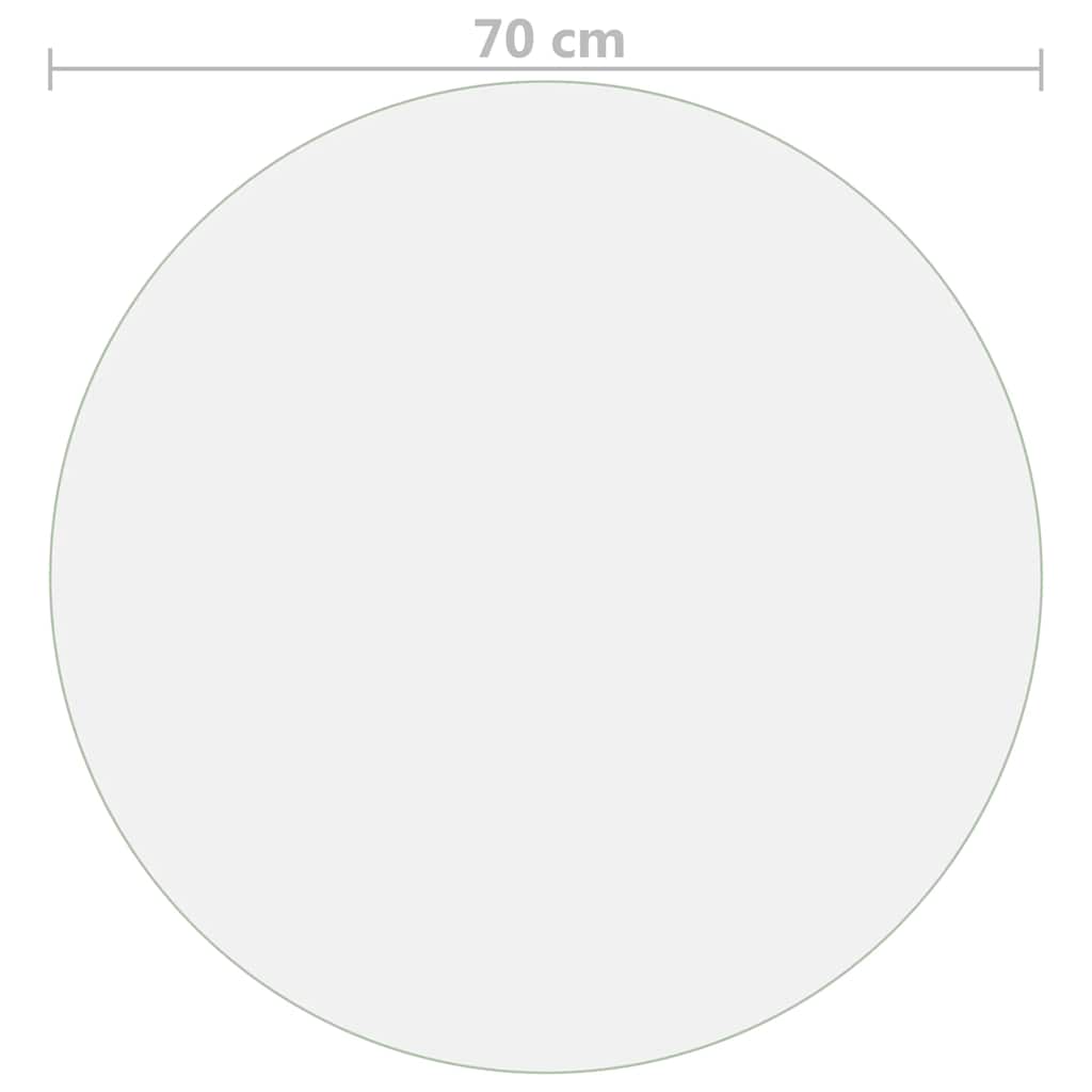 Tischfolie Transparent Ø 60 cm 1,6 mm PVC