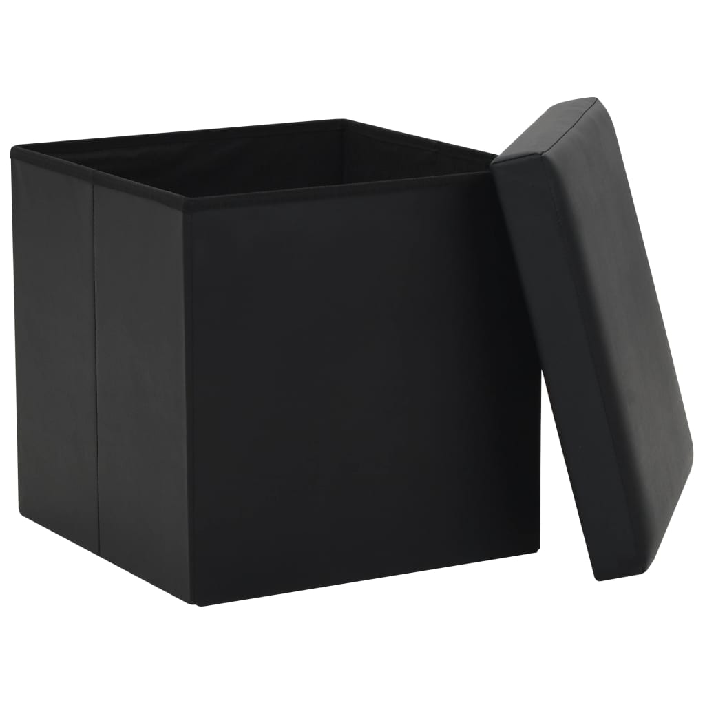 Hocker mit Stauraum Braun PVC