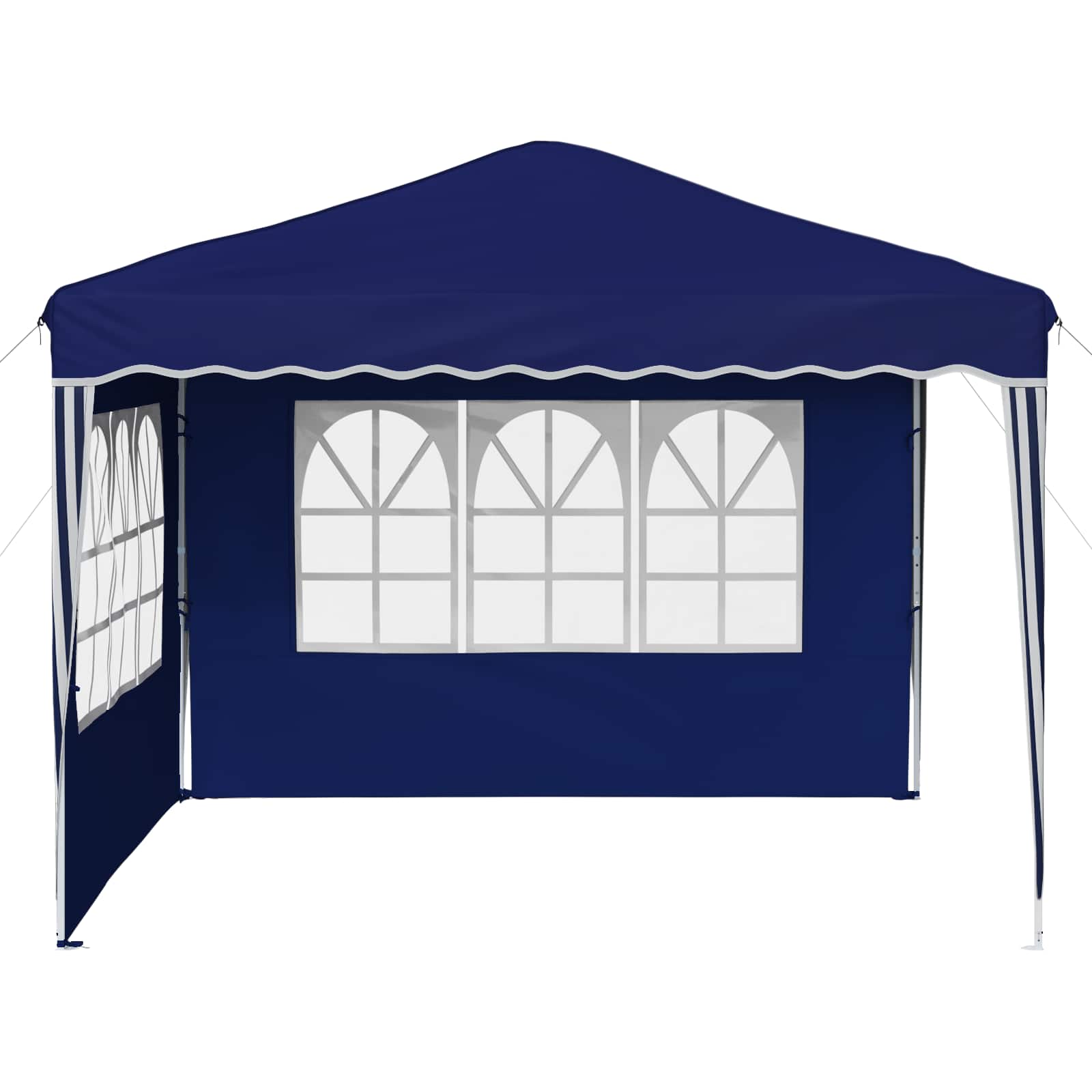 Pop-up Partyzelt 288 x 288 x 245 cm Creme Oxford-Stoff