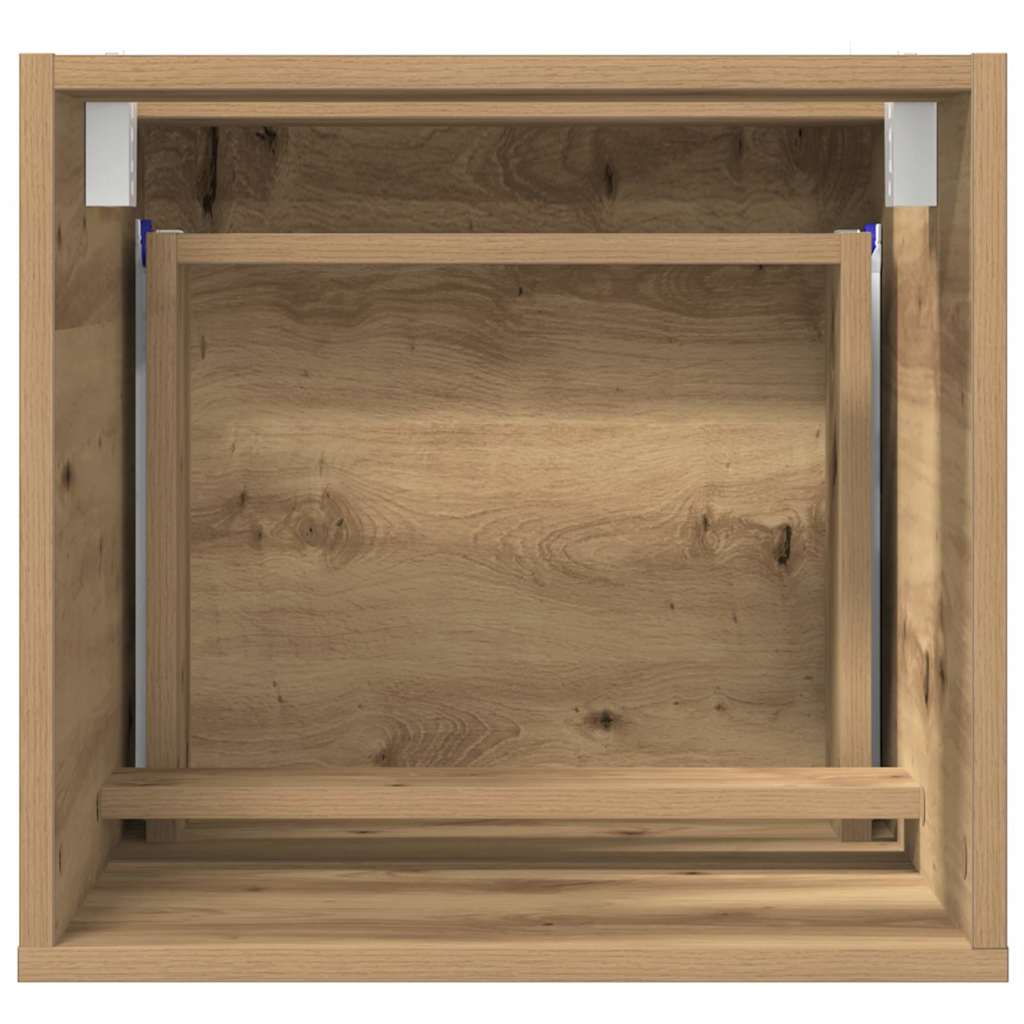 Badschrank mit Spiegel Weiß Holzwerkstoff