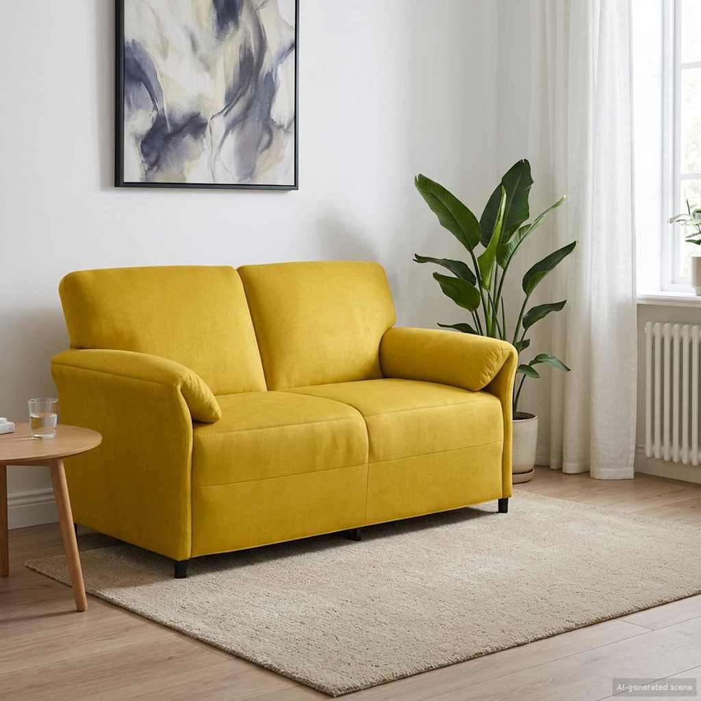 1-Sitzer Sofa Hellgrau 88 x 83 x 95 cm Samt