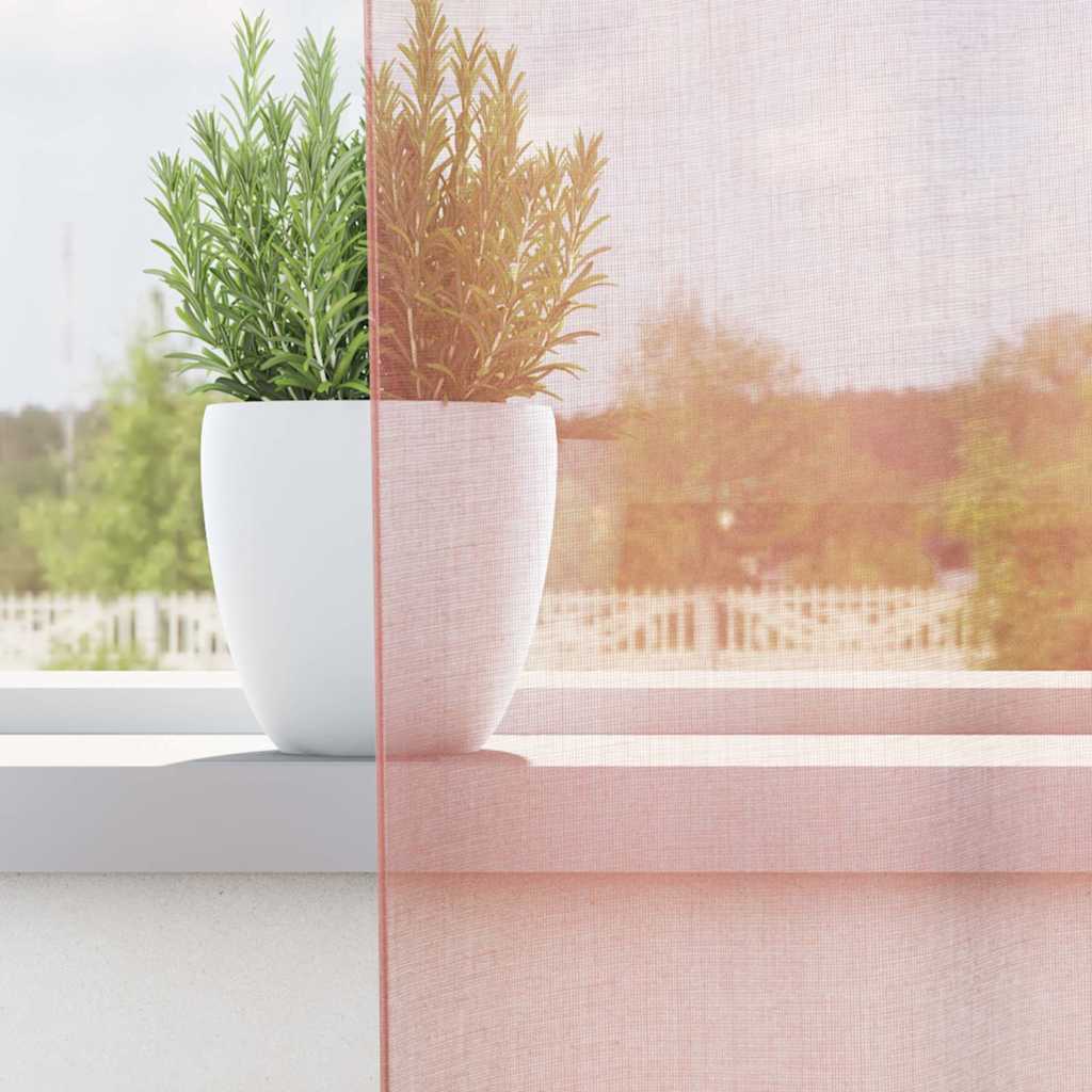 Voile Vorhänge mit Ösen 2 Stk. Apfelgrün 140x140 cm