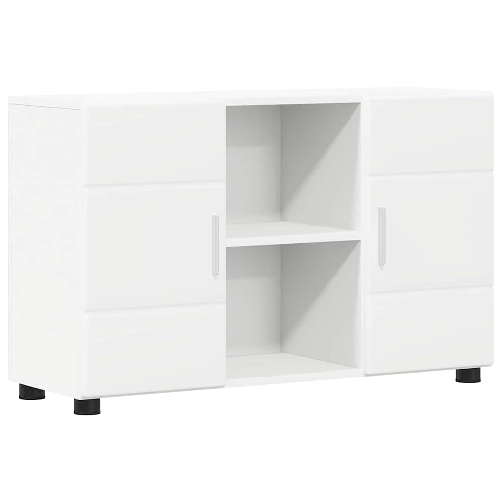 Highboard mit Regal FLORIN Weiß 60 x 35 x 182 cm Holzwerkstoff