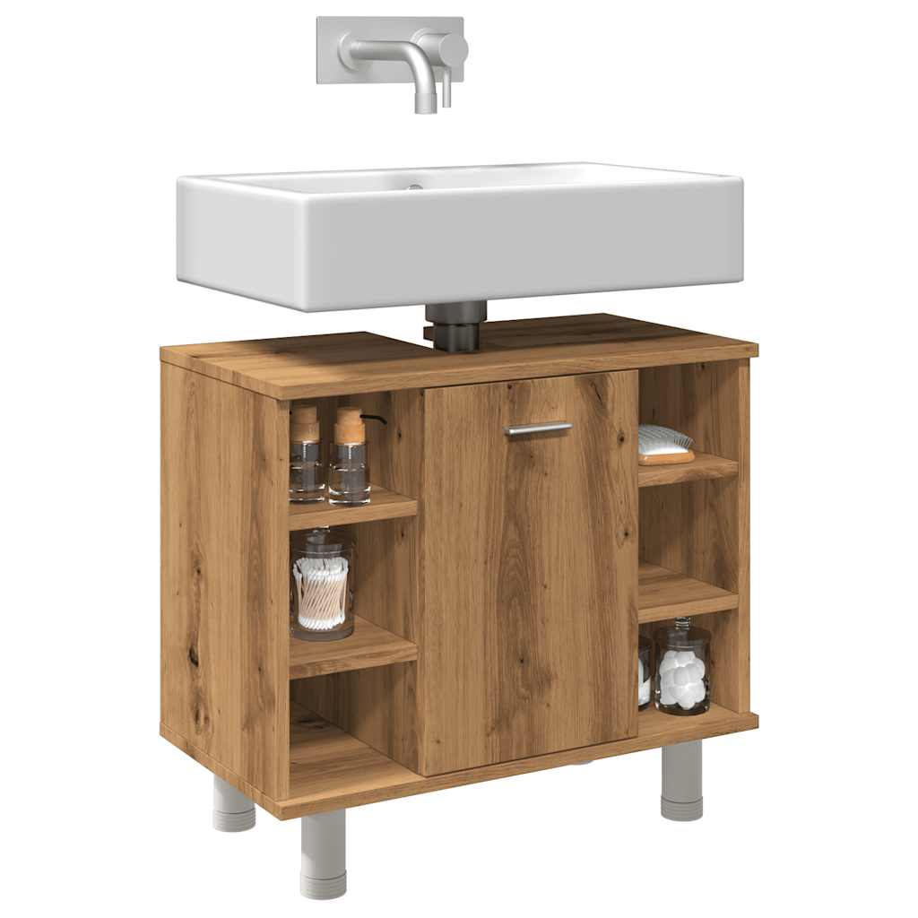 Badezimmerschrank Weiß 60x32x53,5 cm Holzwerkstoff