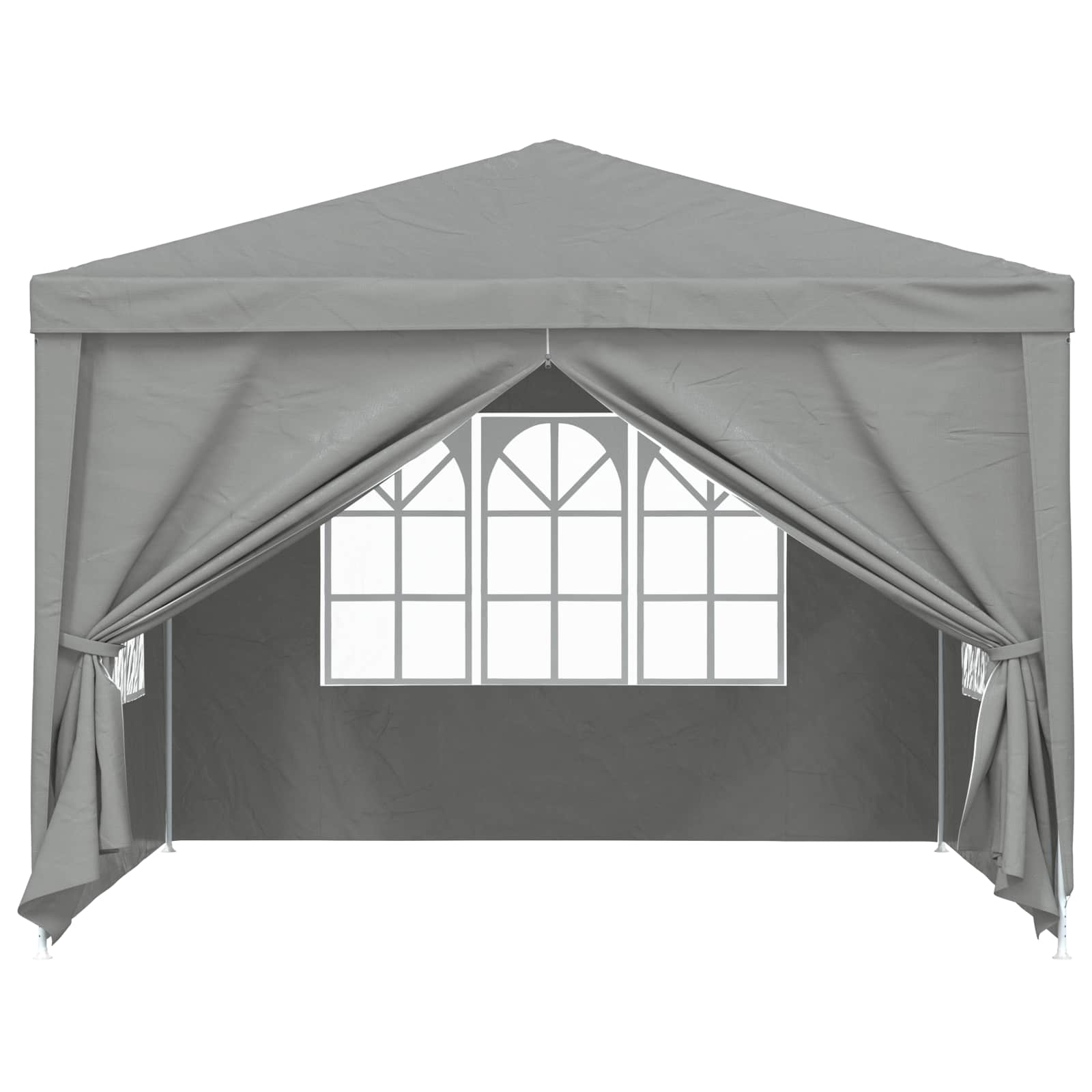 Party-Zelt 400 x 300 x 255 cm Rot PE und Stahl