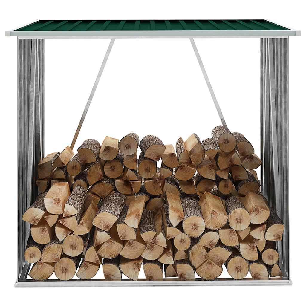 Brennholzlager Verzinkter Stahl 163 x 83 x 154 cm Grau