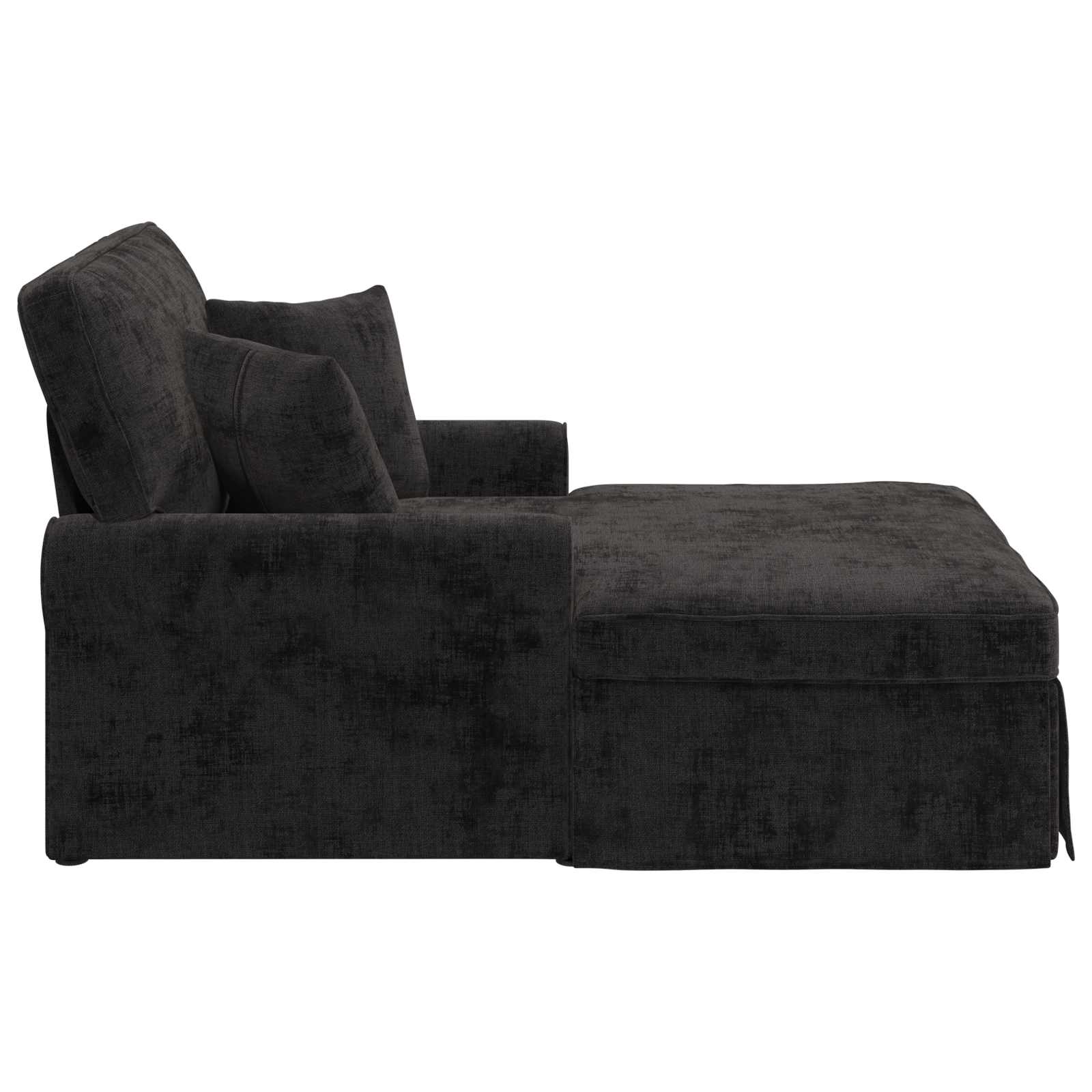 Chaise Lounge mit Rock mit Kissen Creme 157 x 91 x 91 cm ARES