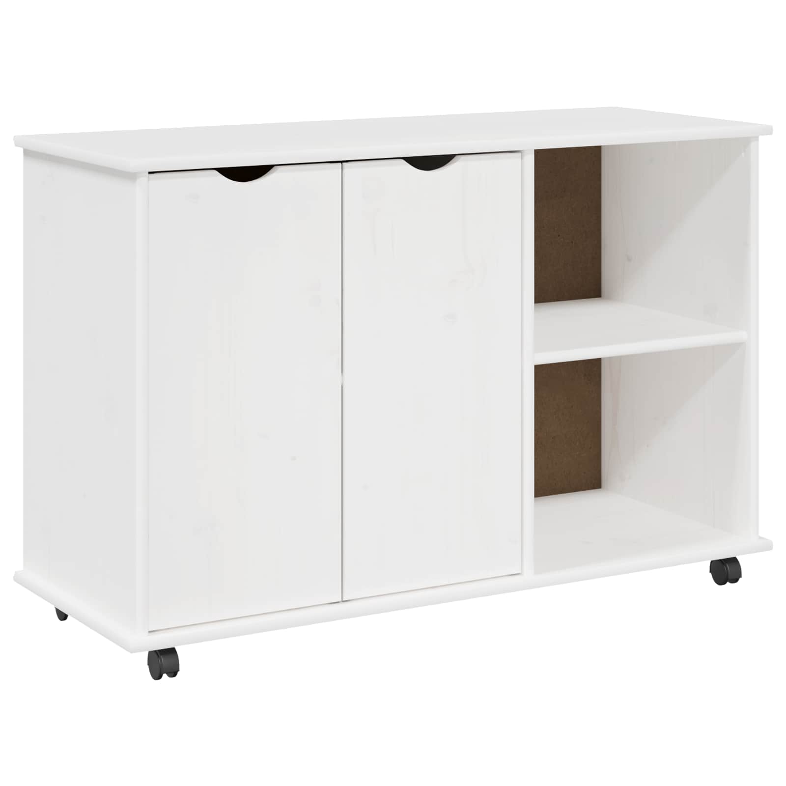 Rollschrank Honigbraun 100 x 39 x 65,5 cm Massivholz Kiefer