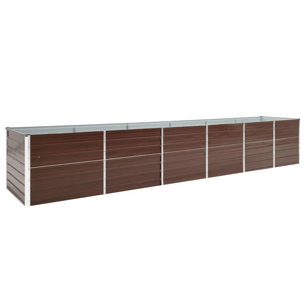 Hochbeet Braun 160 x 80 x 77 cm Verzinkter Stahl